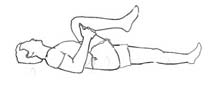 stretches for back pain - knee to chest back exercise at home