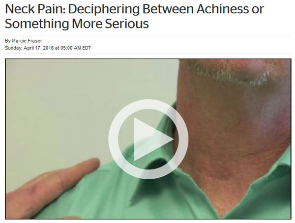 Dr. Herzog interviewed on TWC News about neck pain
